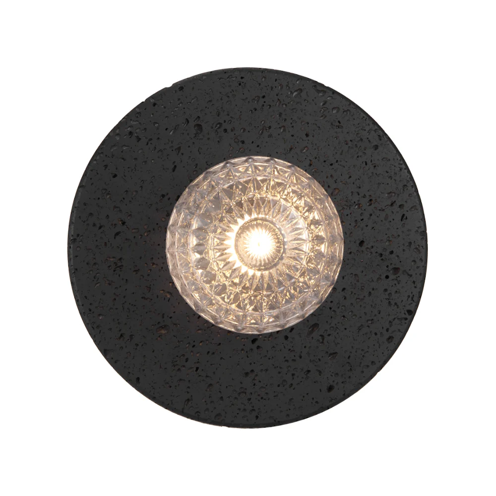 [VARON WB-BKCLP] VARON WALL LIGHT BLACK TRAVERTINE (Clear)