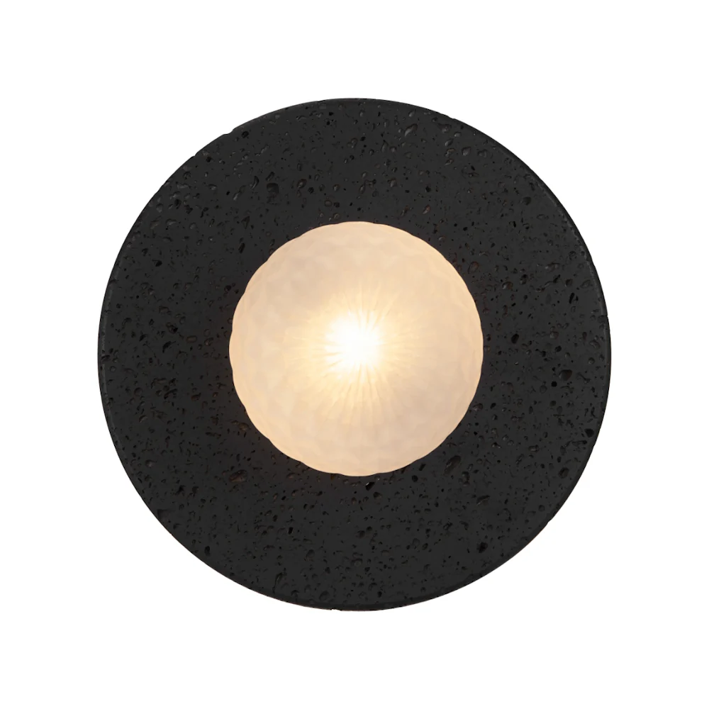 [VARON WB-BKFRT] VARON WALL LIGHT BLACK TRAVERTINE (Frost)