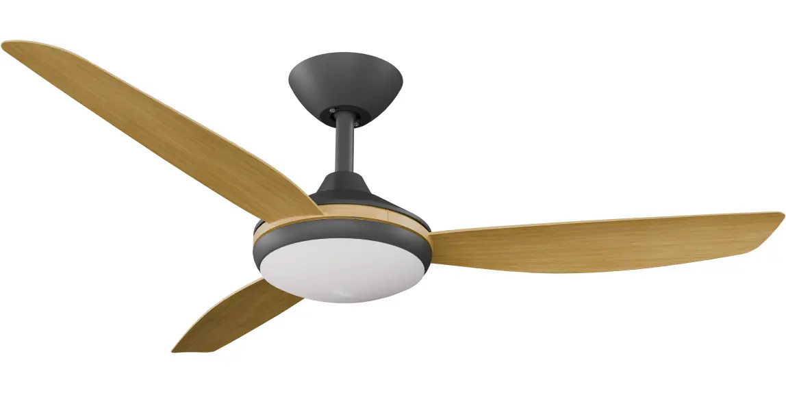 [CON-348B-BA-L] Calibo Condor 48" DC Smart Ceiling Fan with LED Light and Remote Control | Bamboo (Black)