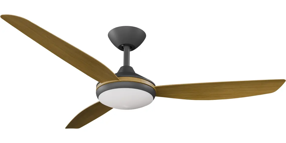 [CON-352B-TE-L] Calibo Condor 52" DC Smart Ceiling Fan with LED Light and Remote Control | Teak (Black)