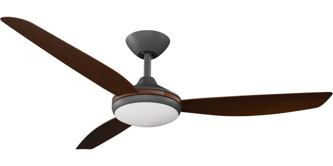 [CON-352-KO-L] Calibo Condor 52" DC Smart Ceiling Fan with LED Light and Remote Control | Koa (Black)