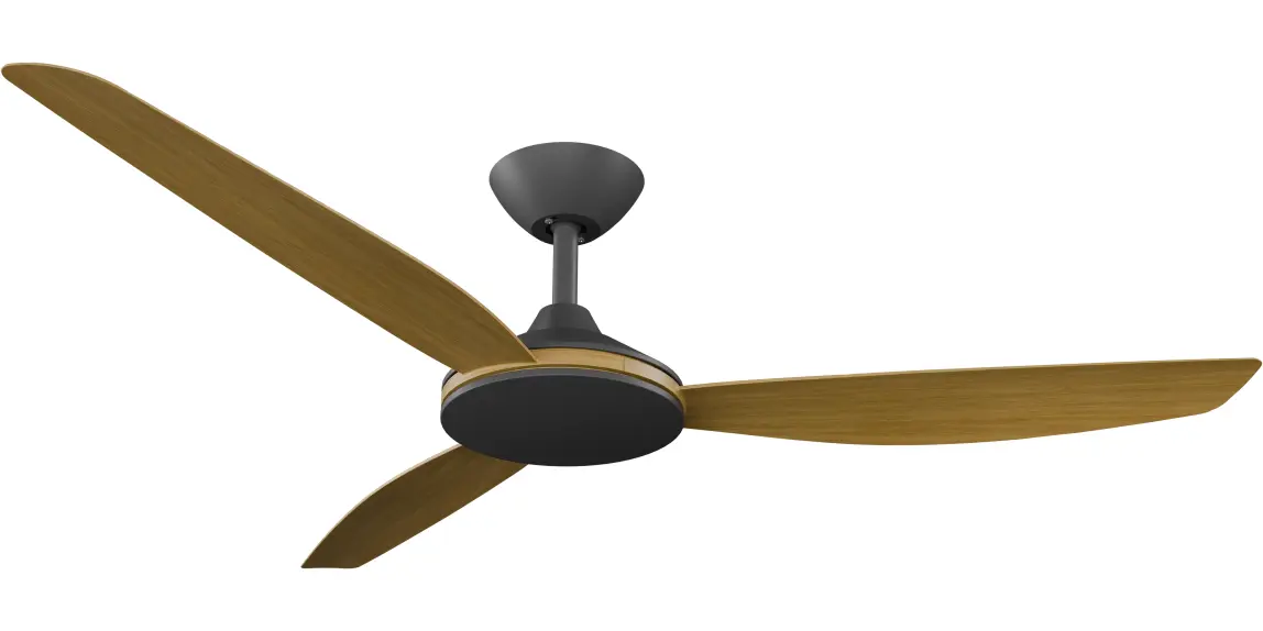 [CON-356B-TW] Calibo Condor 56" DC Smart Ceiling Fan with Remote Control | Teak (Black)