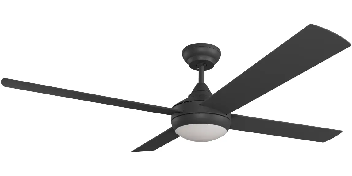 [KES-448-BK-LED] Calibo Kestrel 48" (1220mm) Indoor/Outdoor DC Ceiling Fan with 18W CCT LED Light & Remote (Black)