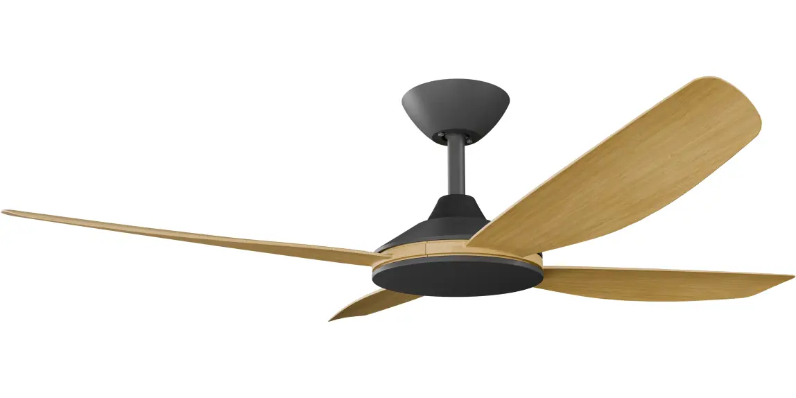 [VAN-448B-BA] Calibo Vanga 48" DC Smart Ceiling Fan with Remote Control | Bamboo (Black)