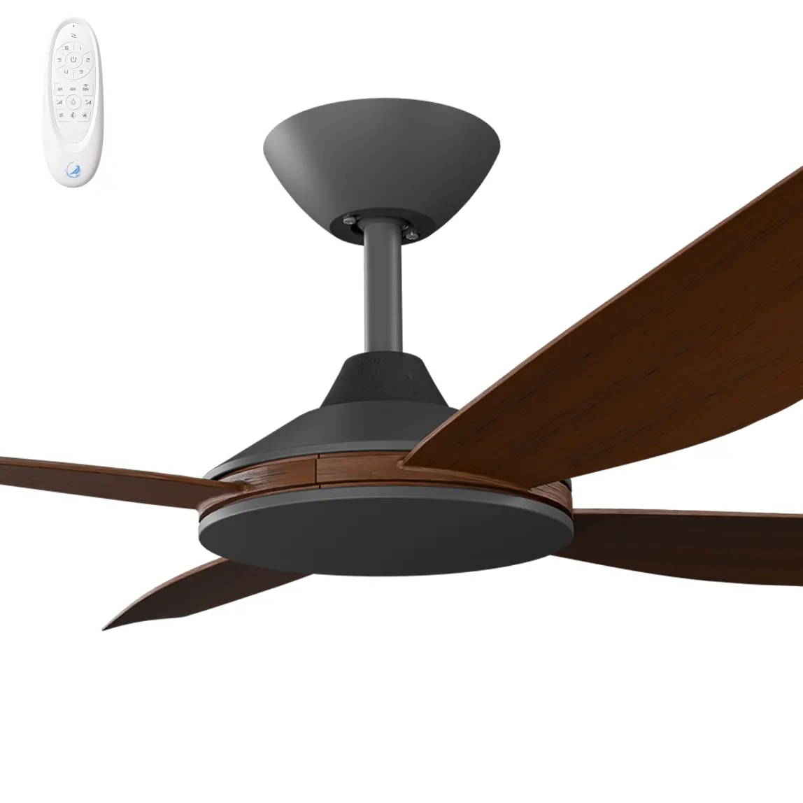 [VAN-448B-KO] Calibo Vanga 48" DC Smart Ceiling Fan with Remote Control | Koa (Black)