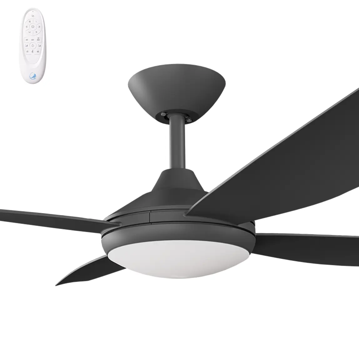 [VAN-452B-BK-L] Calibo Vanga 52" DC Smart Ceiling Fan with LED Light and Remote Control (Black)