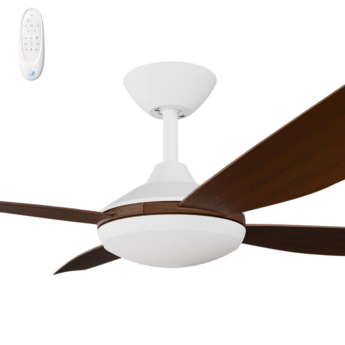 [VAN-452B-KO-L] Calibo Vanga 52" DC Smart Ceiling Fan with LED Light and Remote Control | Koa (Black)
