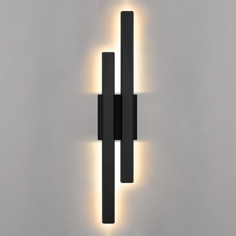 OSTEL 2 LIGHT EXTERIOR WALL LIGHT (Black)