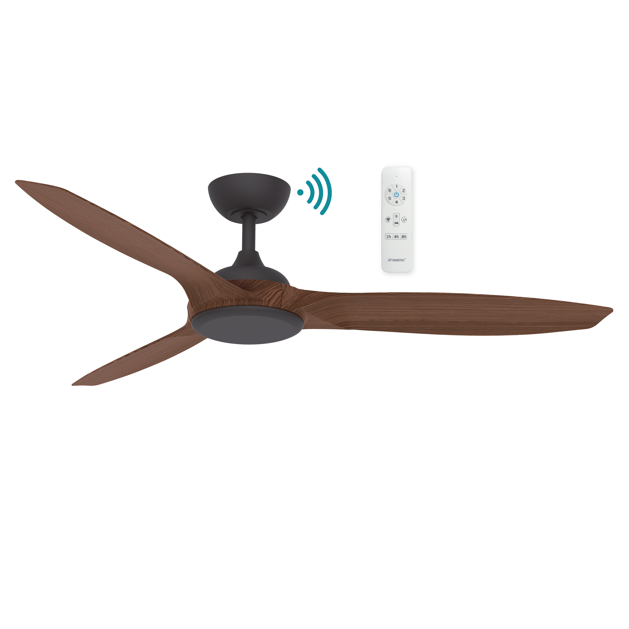 NEWPORT DC 56" DC SMART CEILING FAN WITH REMOTE | TIMBER