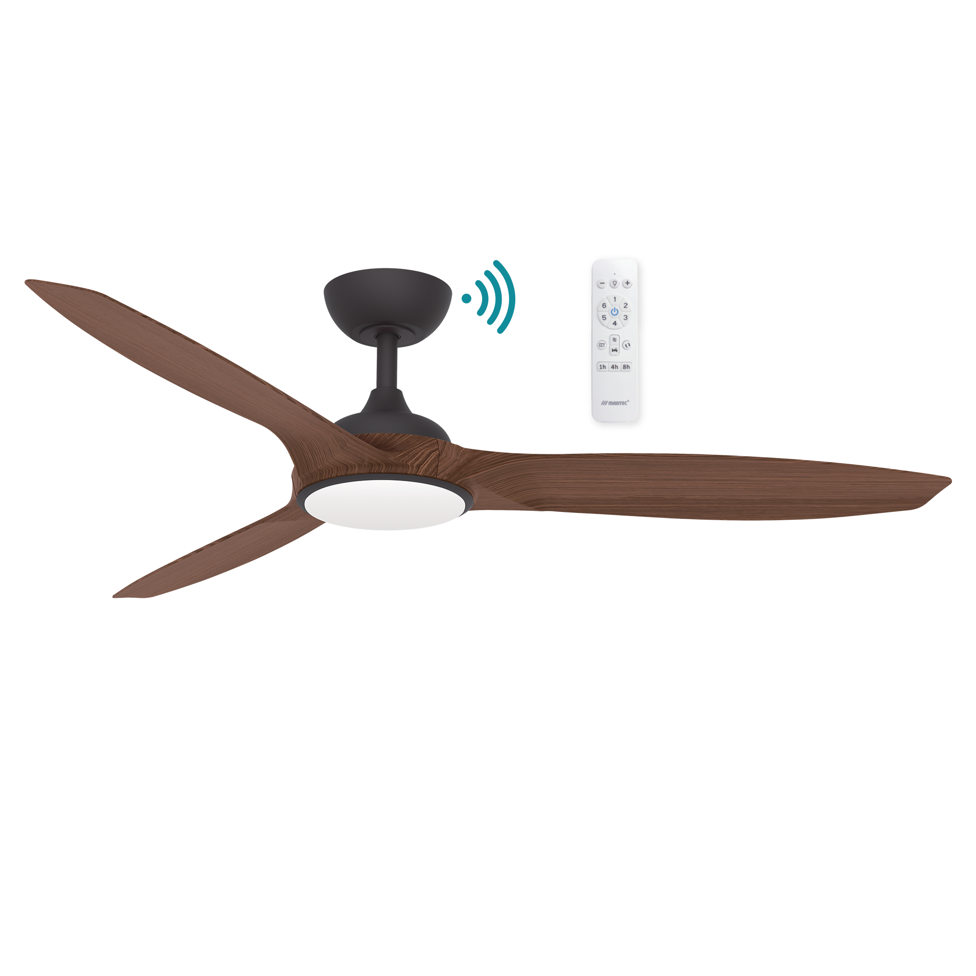 NEWPORT 56" DC SMART CEILING FAN WITH WIFI REMOTE CONTROL + LED LIGHT | TIMBER