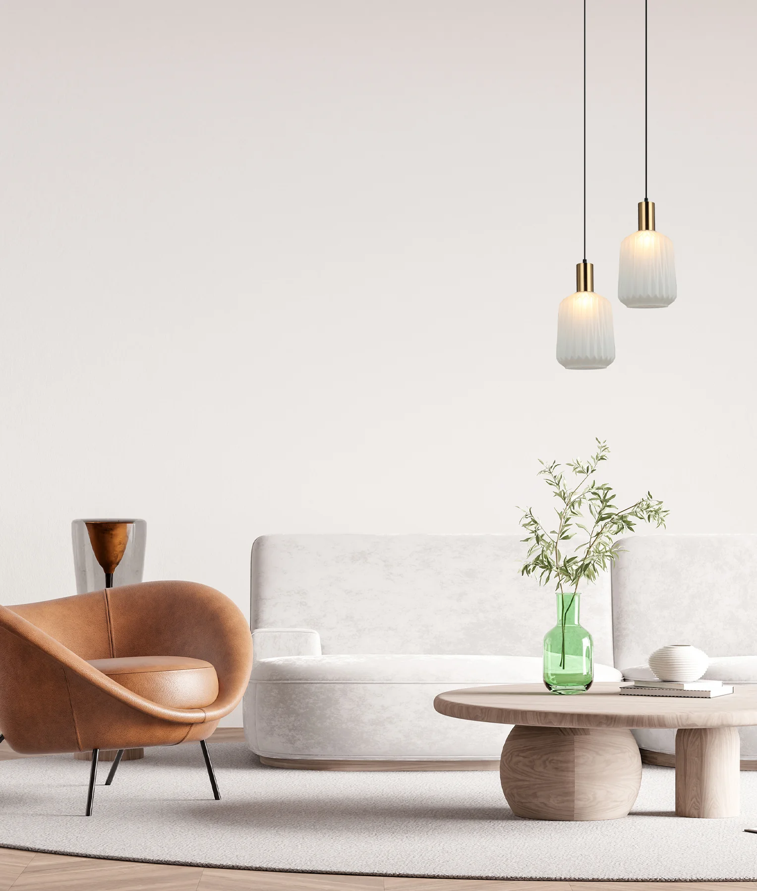[PAPEL3] PAPEL BRASS JAR GLASS 1 PENDANT LIGHT (Clear)
