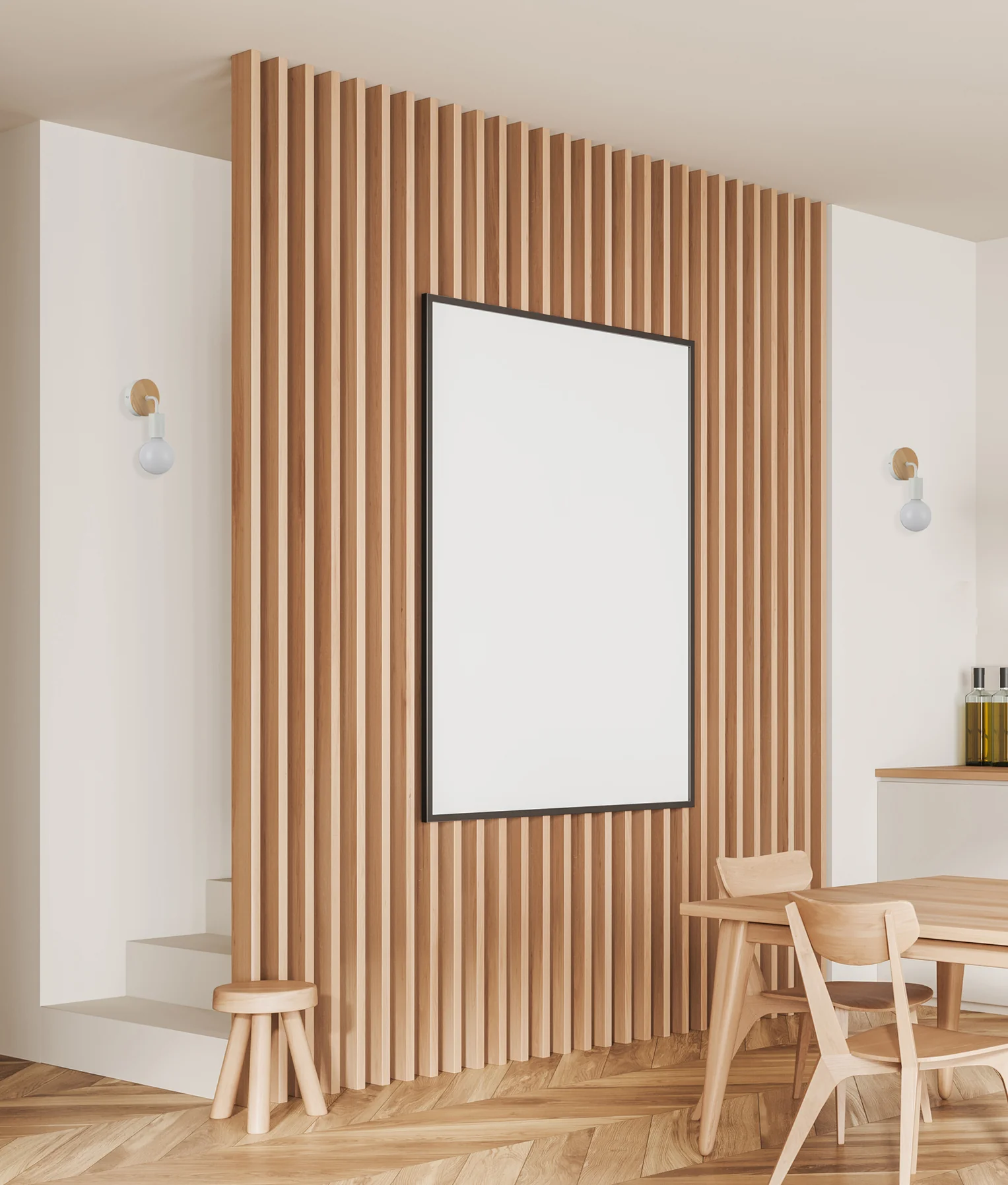 SOLO IRON BRACKET WITH WOOD HIGHLIGHT WALL LIGHT