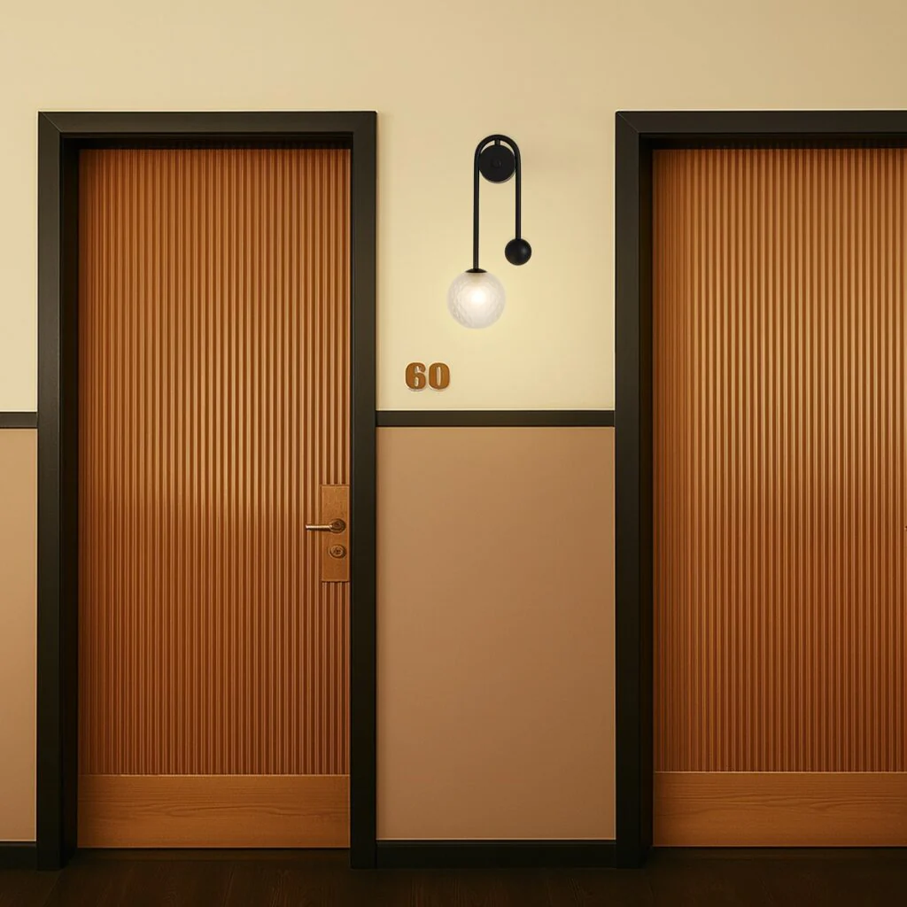 [FELTON WBA-BKFRT] FELTON ARM WALL LIGHT BLACK (Frost)