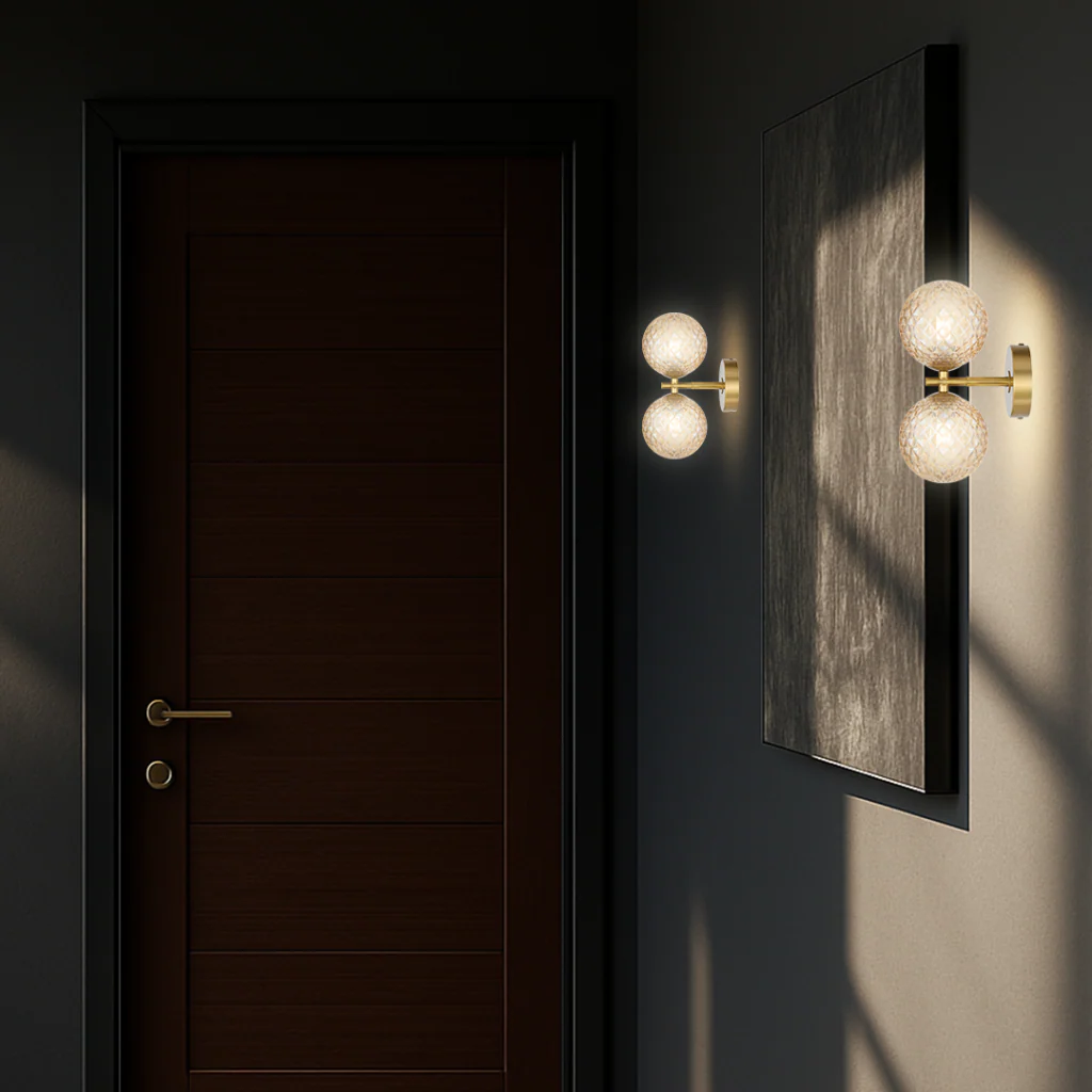 FELTON 2 LIGHT WALL LIGHT ANTIQUE GOLD
