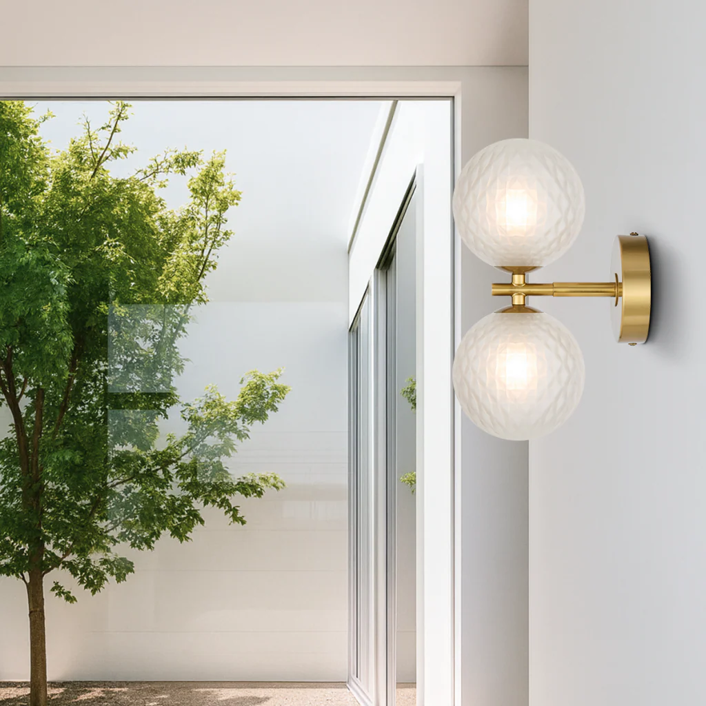 FELTON 2 LIGHT WALL LIGHT ANTIQUE GOLD