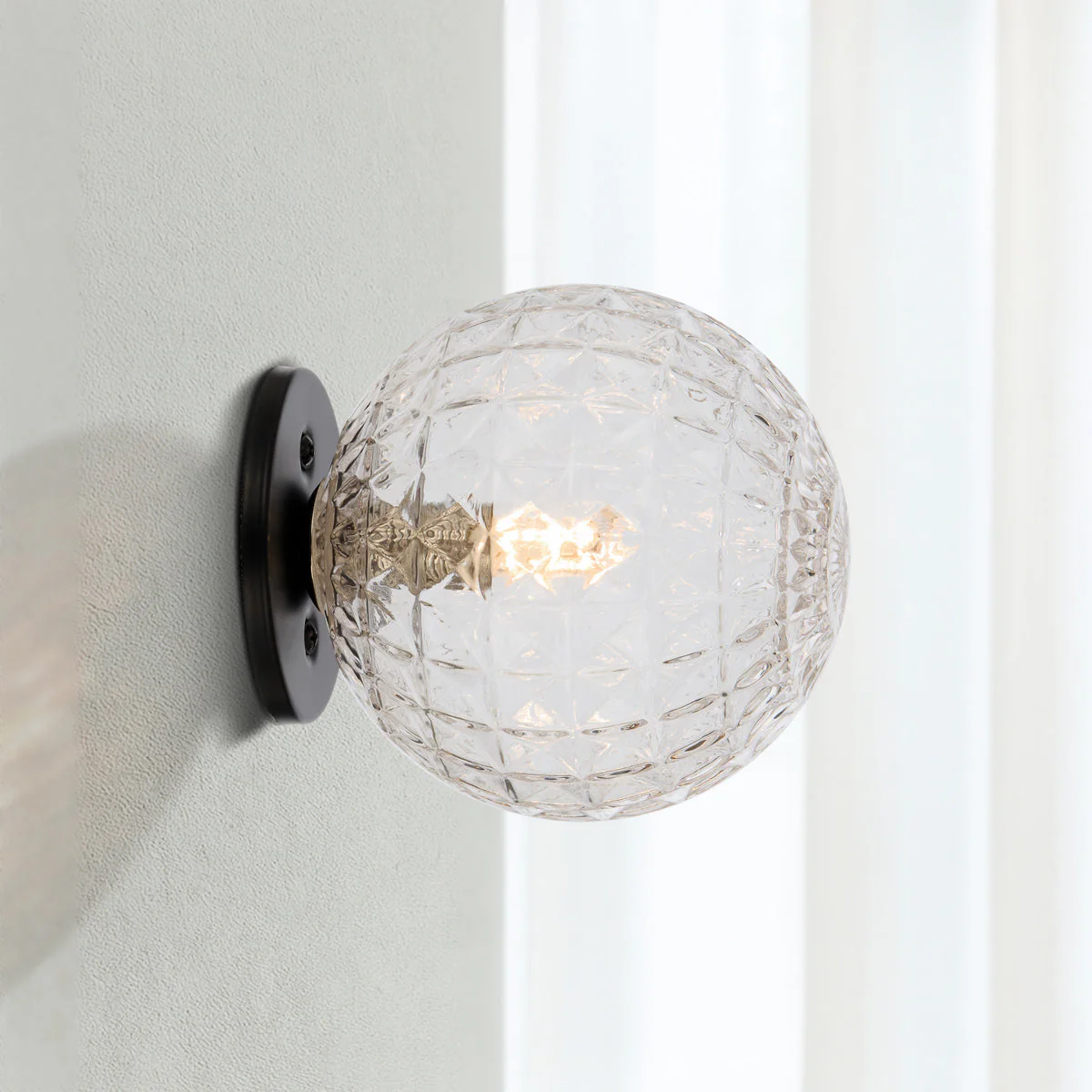 [GASTON WB-BKCLP] GASTON WALL LIGHT BLACK (Clear)