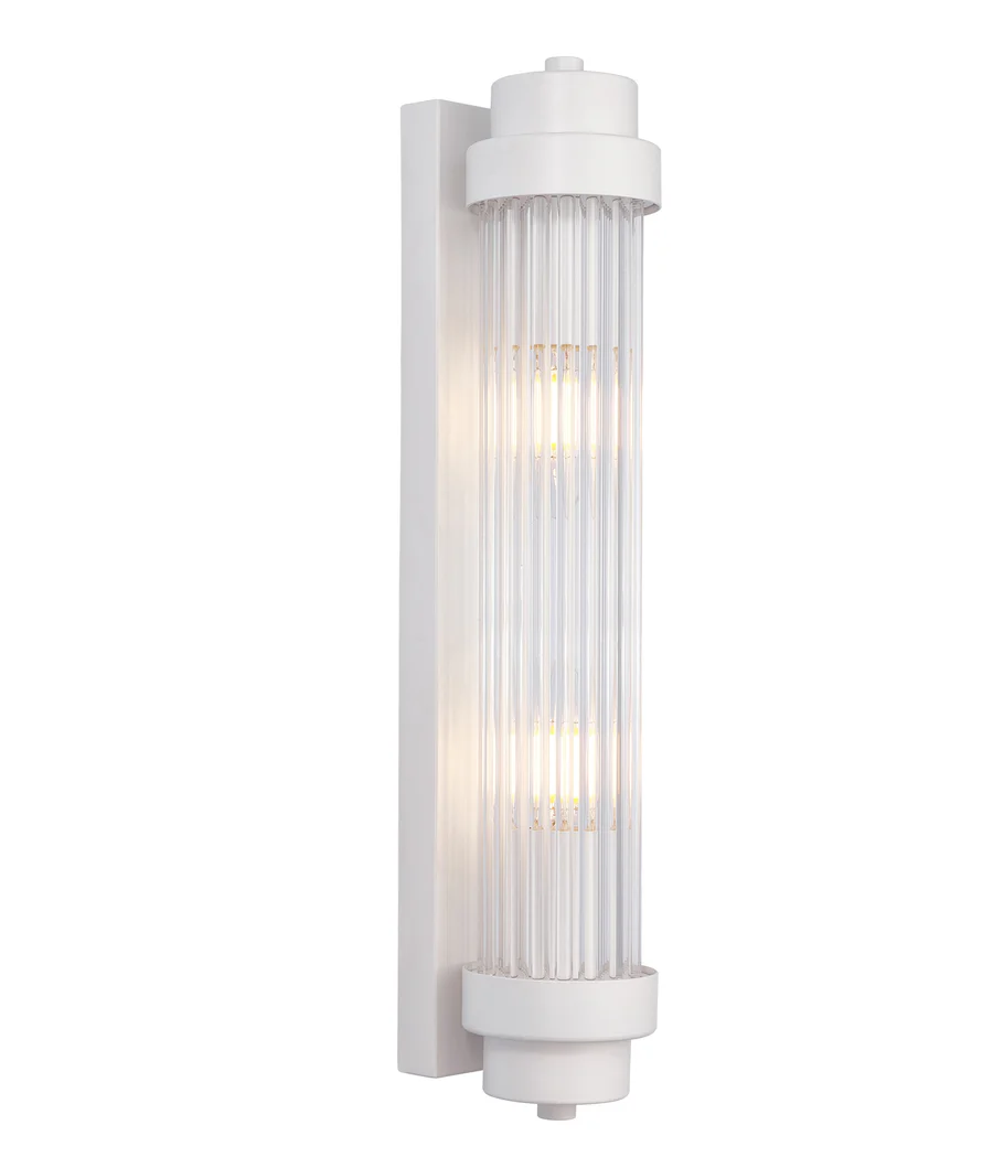 ELSA INTERIOR UP/DOWN CLEAR GLASS ROD WALL LIGHT