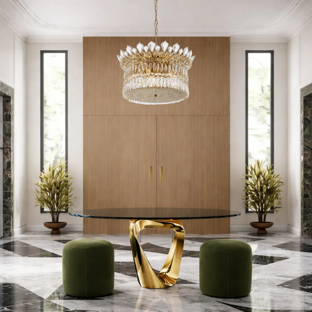 [VIRELL PE9-GD] VIRELL 9 LIGHT PENDANT (Gold)