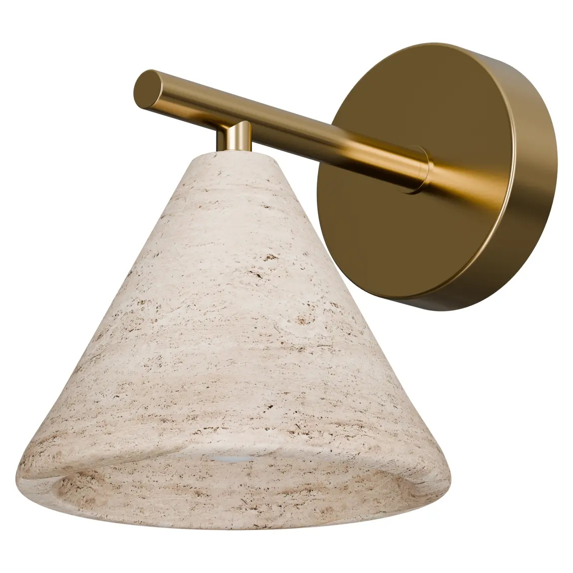 ORVILLE TRAVERTINE CONE WALL LIGHT