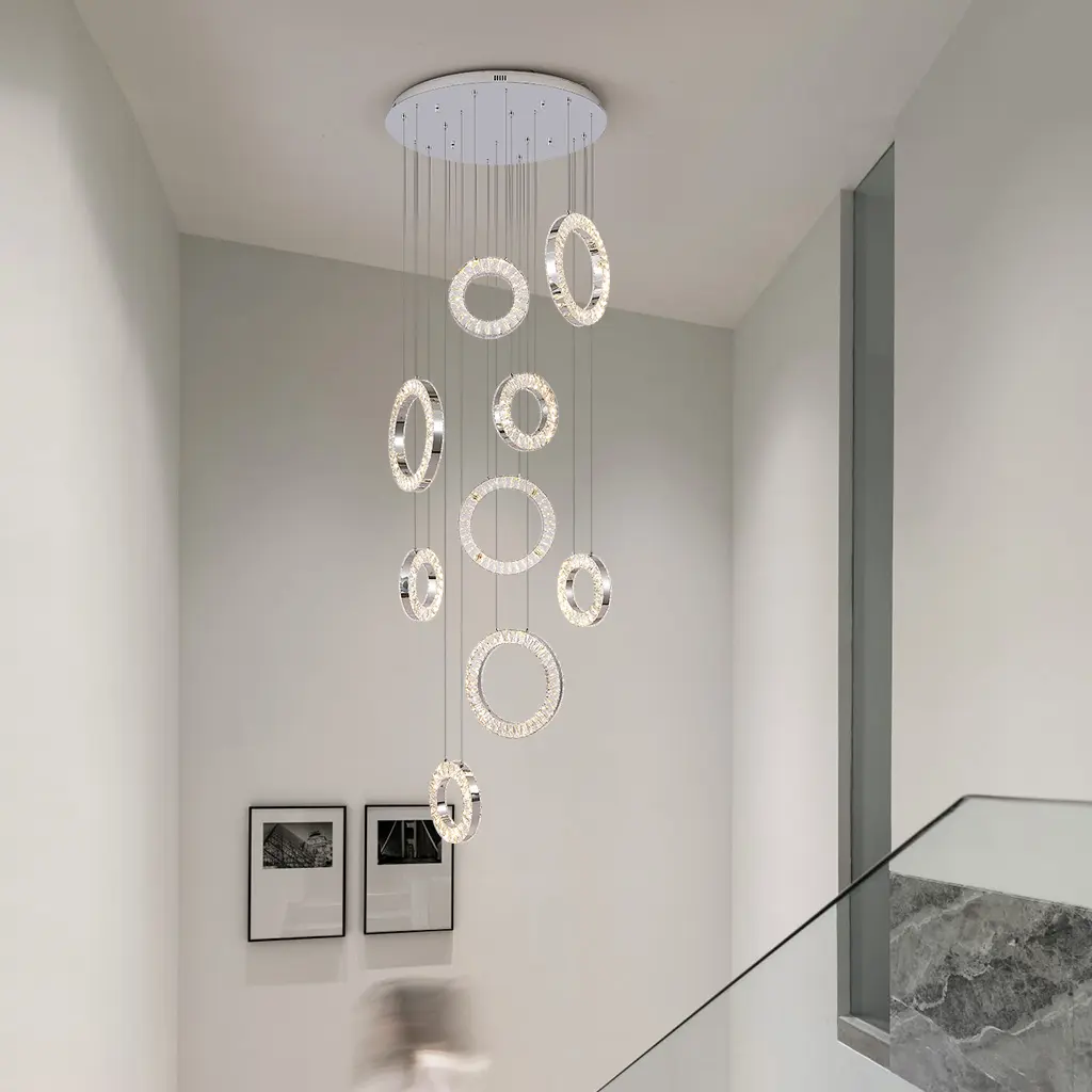[P01CH] LUNA 9 LIGHT PENDANT (CHROME)