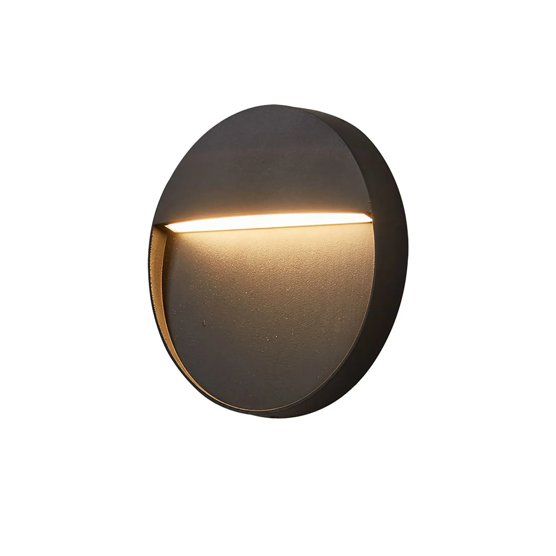 [5505093-12v-BK-TC] Tyler Round Step Light - TC (BLACK)