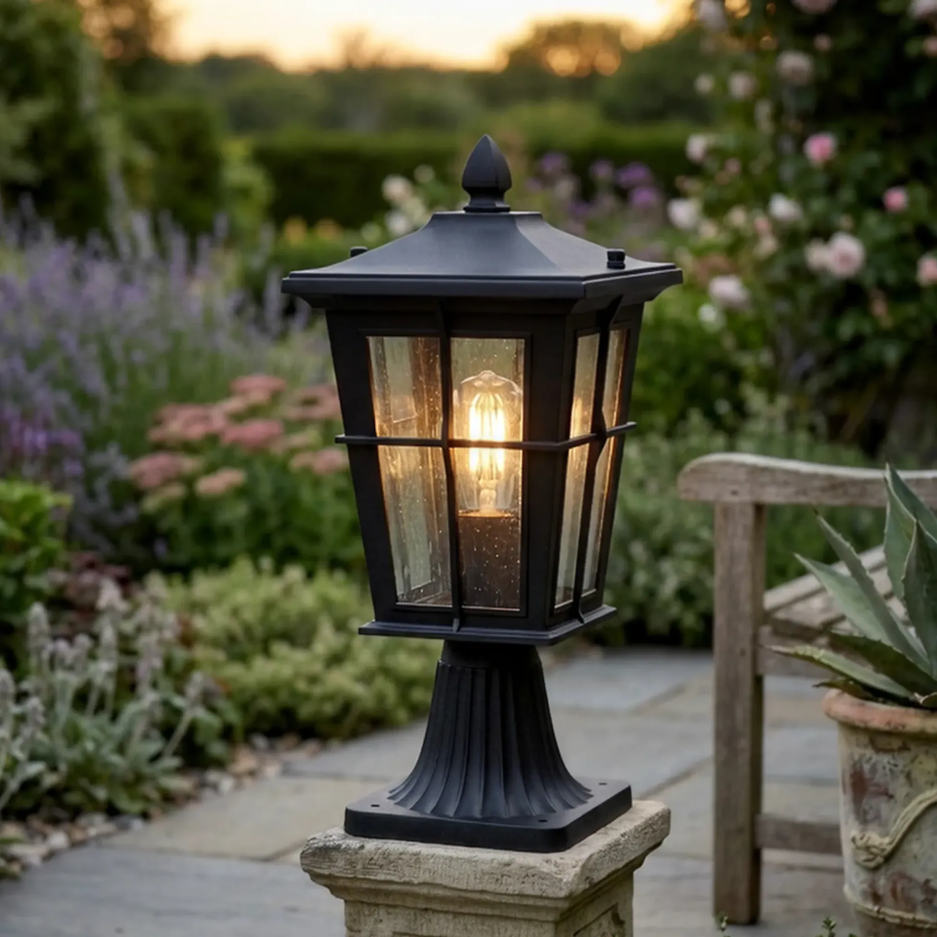 [5505143] Eden Exterior Pillar Mount - Black