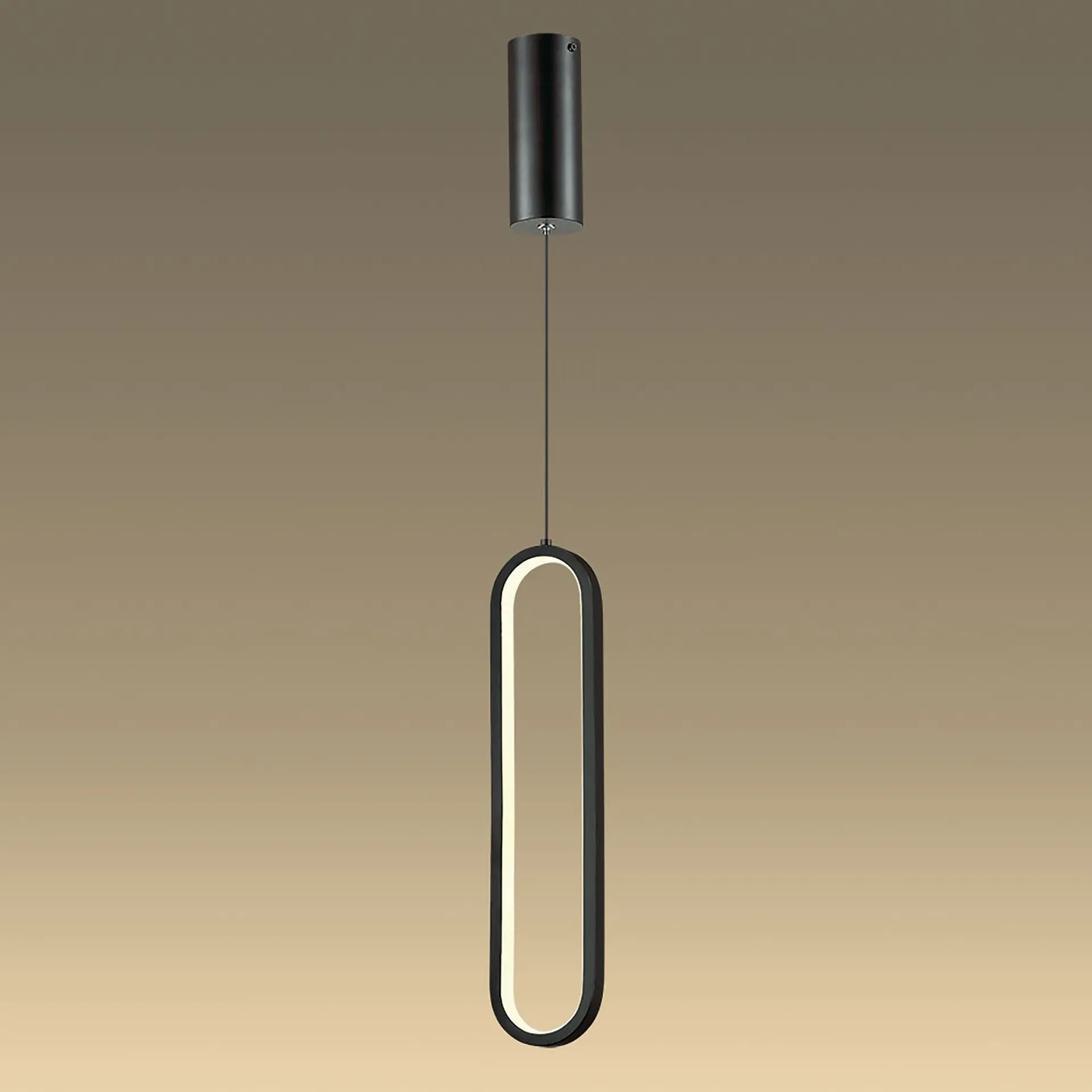 Oval LED Pendant- BLK-3K