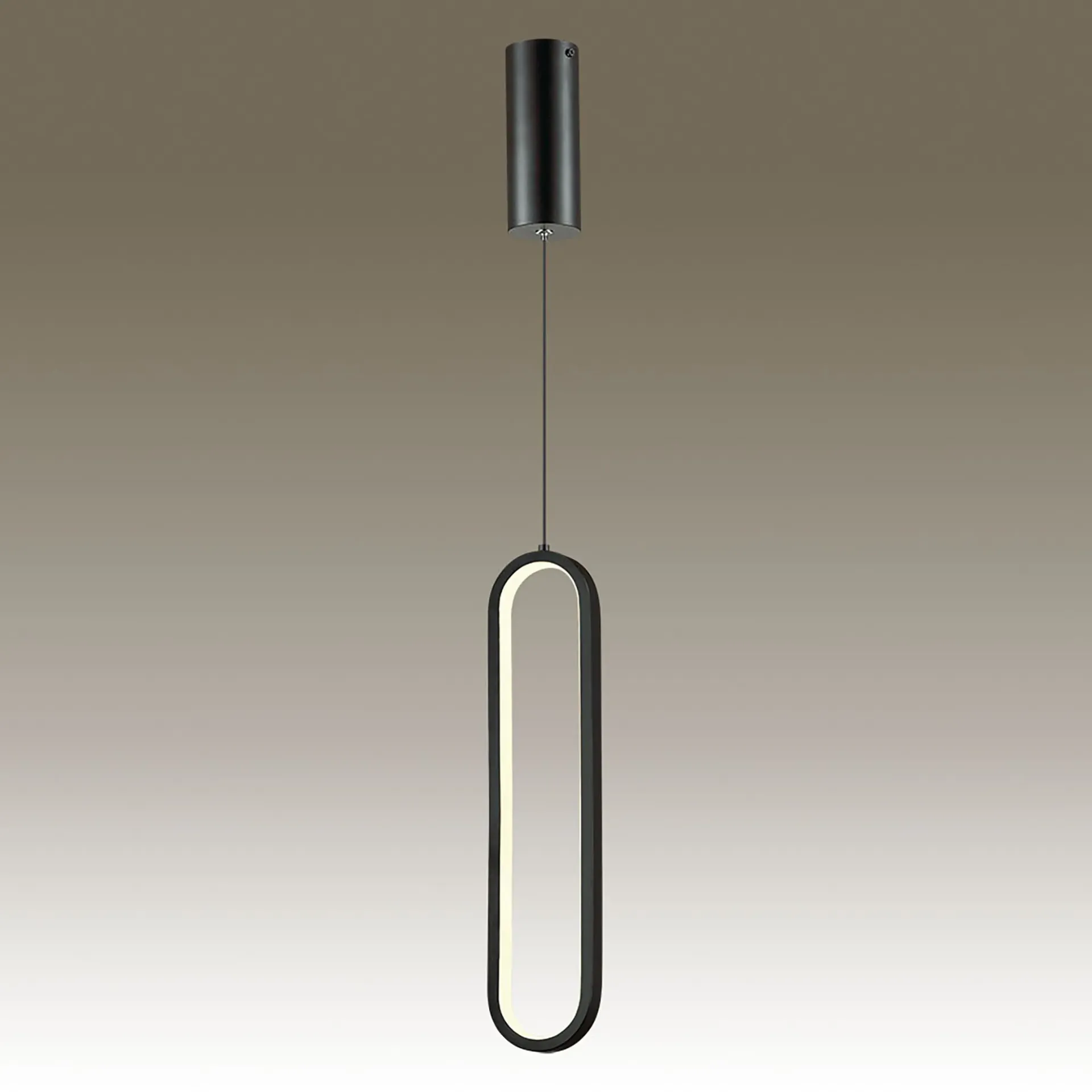 Oval LED Pendant- BLK-5K
