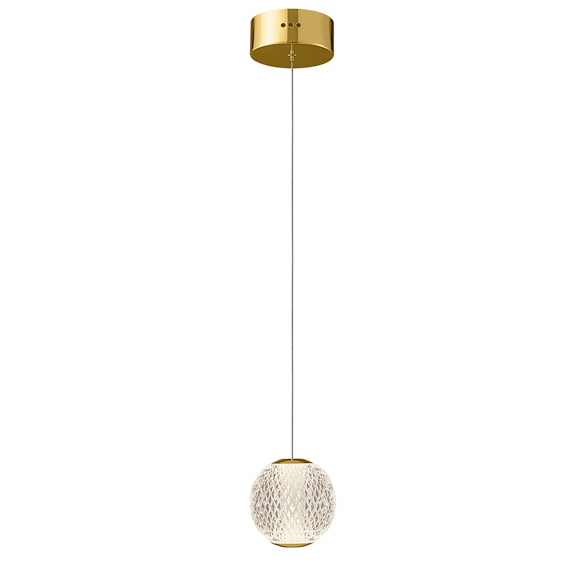 [5510180-GD-3K] Langdon-1 Light LED Pendant - Gold - 3K