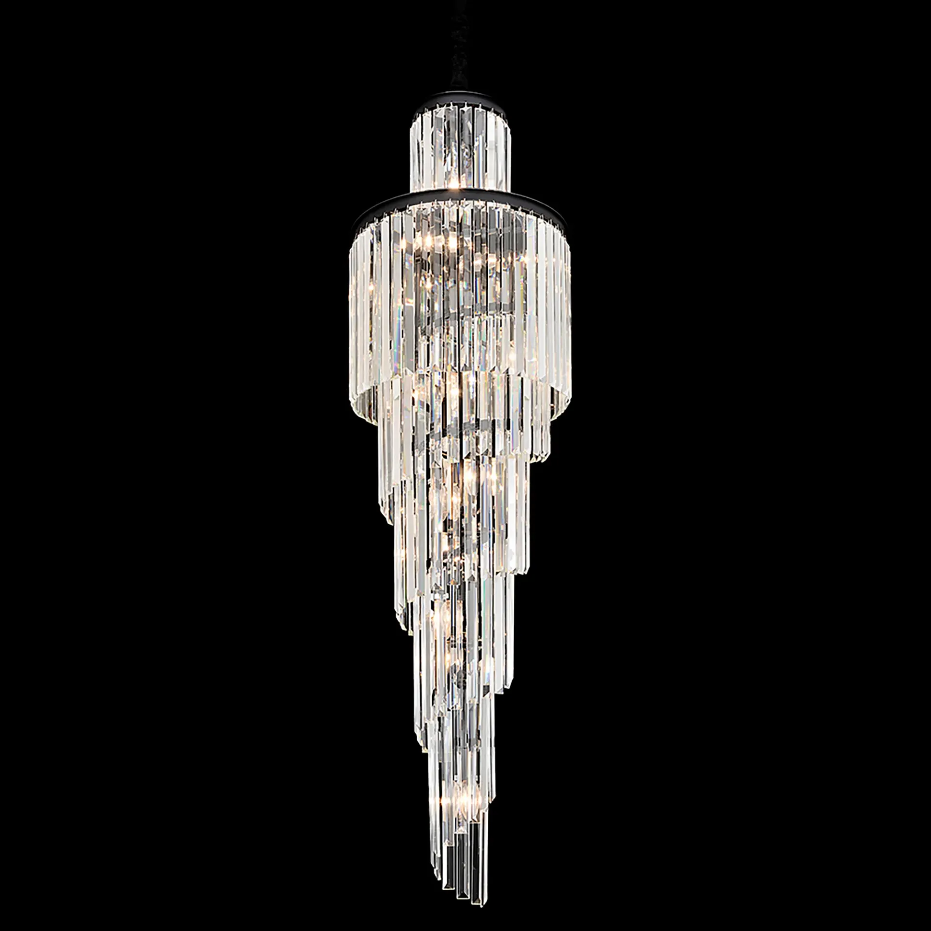 Chanel-S Spiral Chandelier-BK-400x1300
