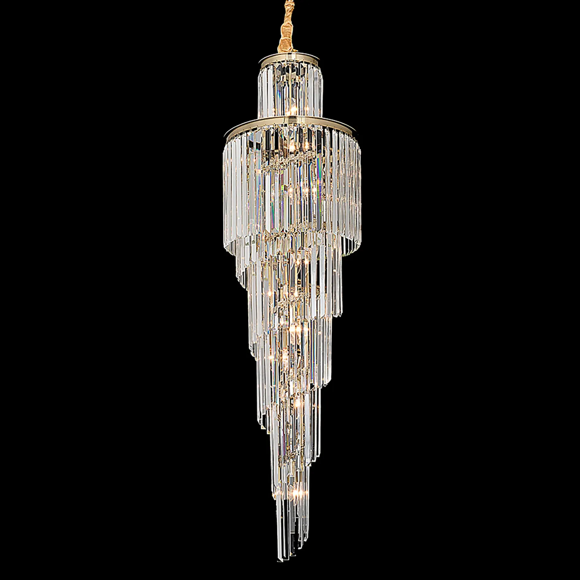 [5510226-GD] Chanel-S Spiral Chandelier-GD-400x1300