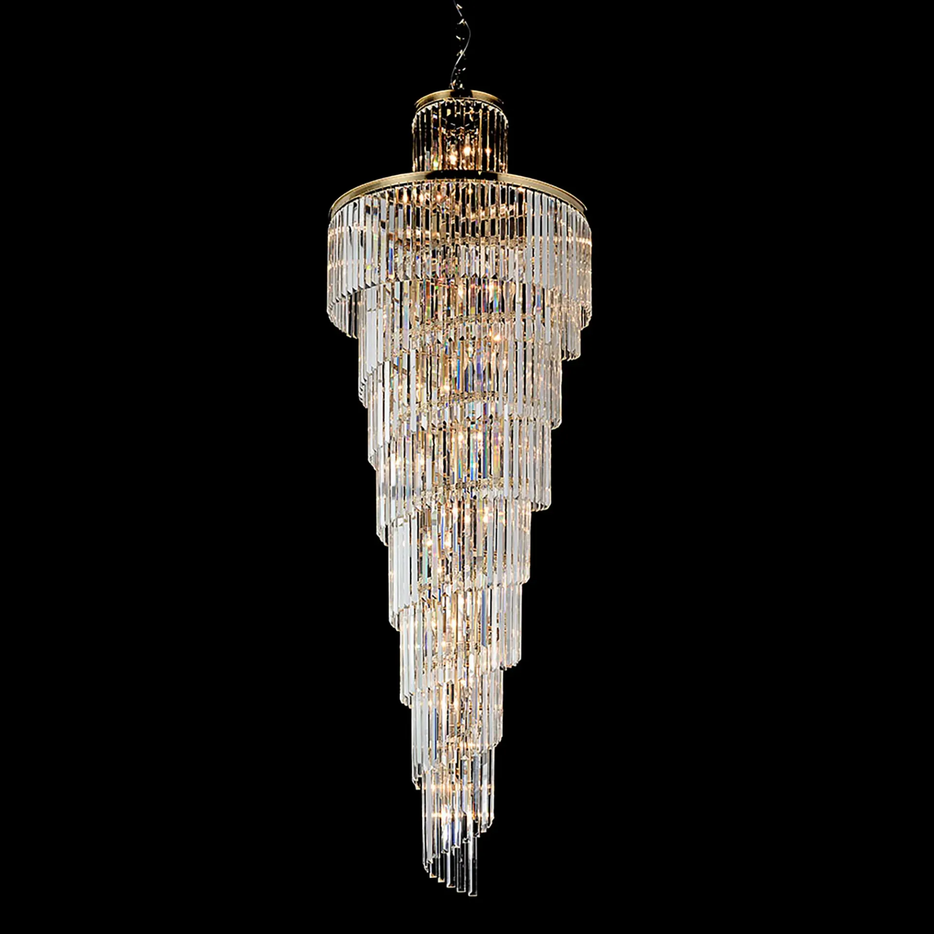 [5510227-GD] Chanel-L Spiral Chandelier-GD-700x2000