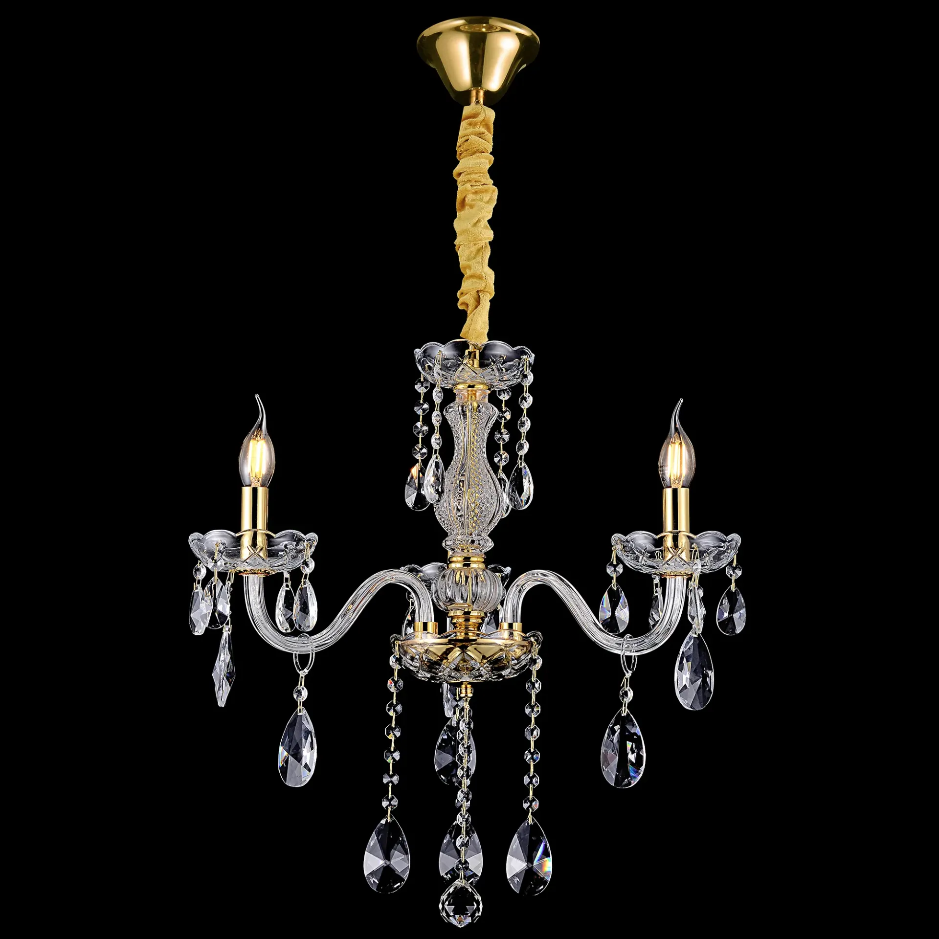 [5510392] Bromley Crystal Chandelier - 3 Light