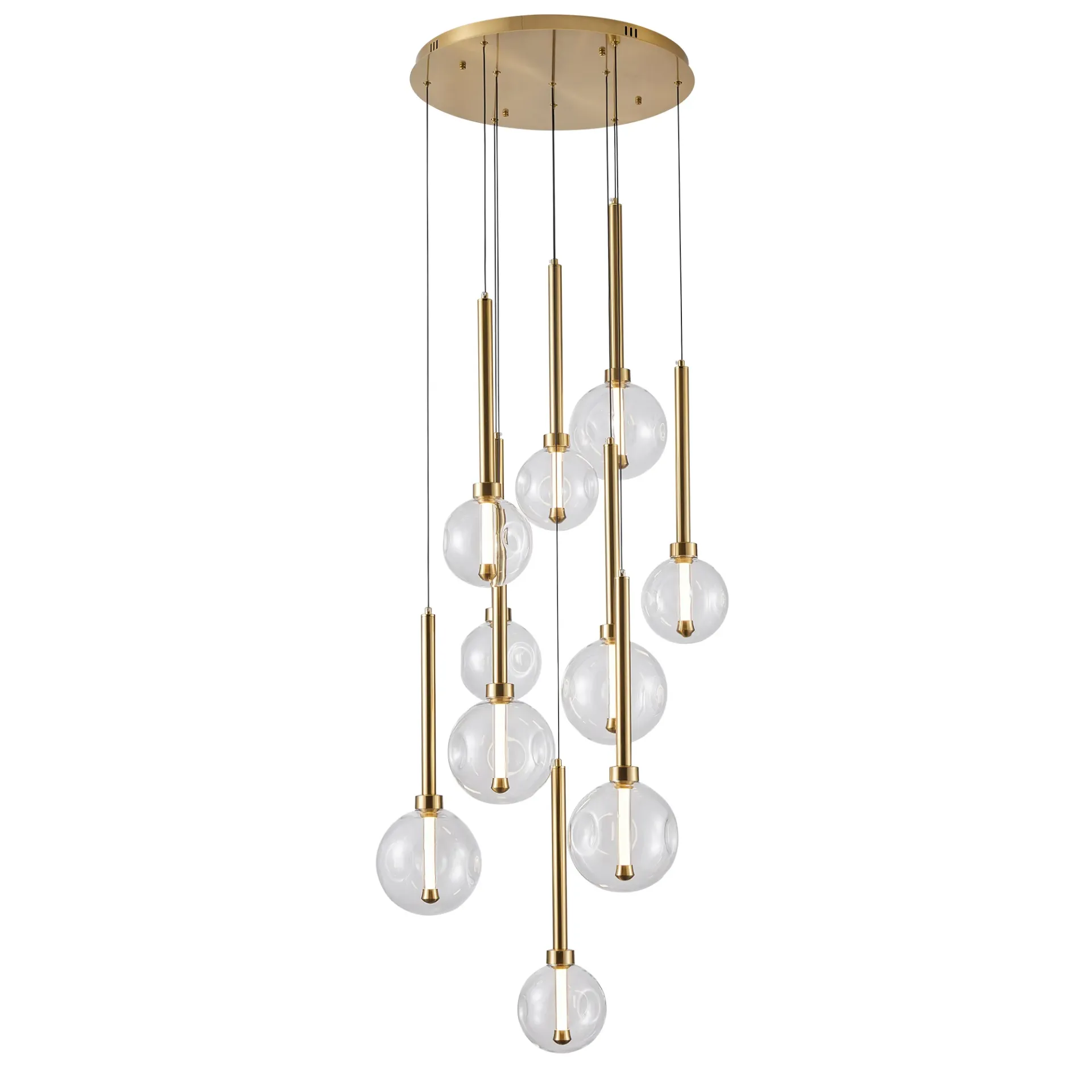 [5510426] Meteor 10 Light Pendant - Gold