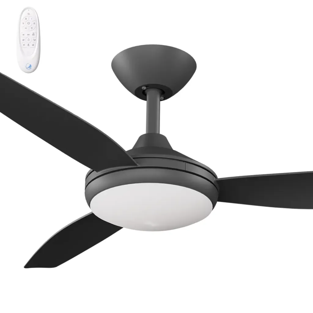 Condor 48" Kit - Black with Light (COP-345M-BK-L) Plus Black Blades (COP-348B-BK) - two boxes