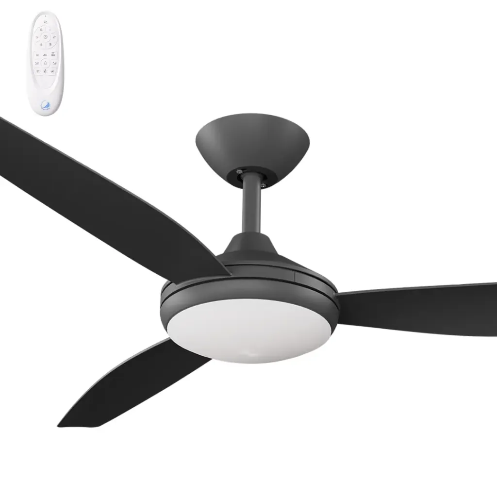 Condor 56" Kit - White with Light (COP-345M-WH-L) Plus Teak Blades (COP-356B-TE) - two boxes