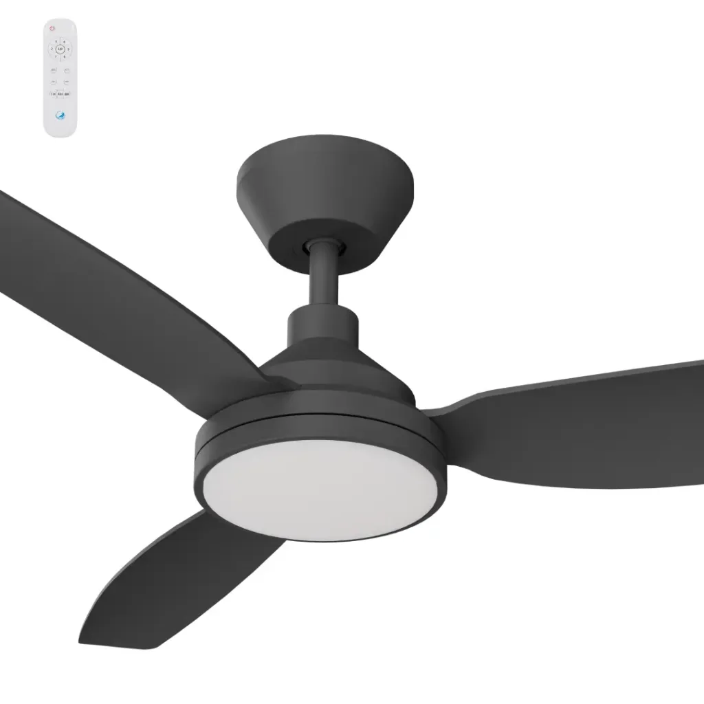 Clayfield DC 52" (1320mm) Black 18w LED  - All ABS, Quick Connect Blade system.