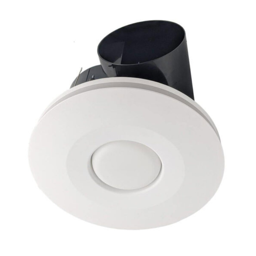 [282680] White Hybrid DIY Exhaust Fan with LED Light (Round)