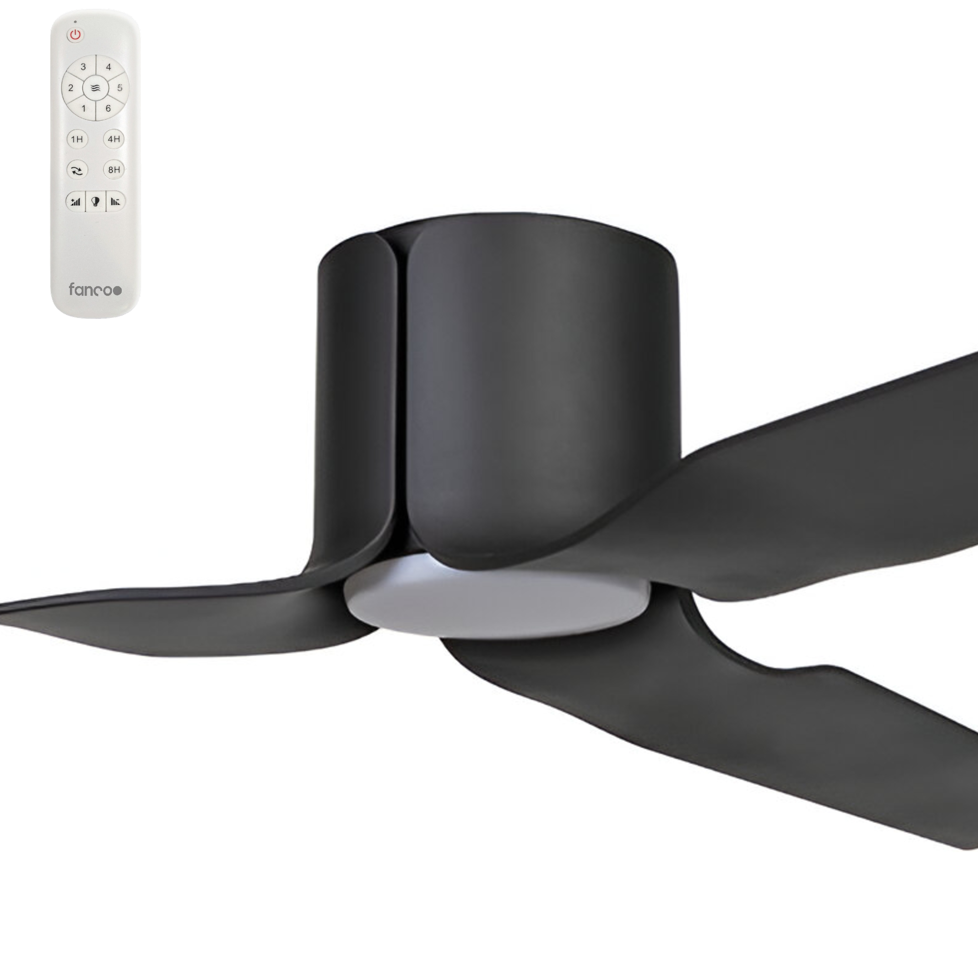 [290869] Fanco Flow 52" Low Profile DC Ceiling Fan with LED Light and Remote (BLACK)