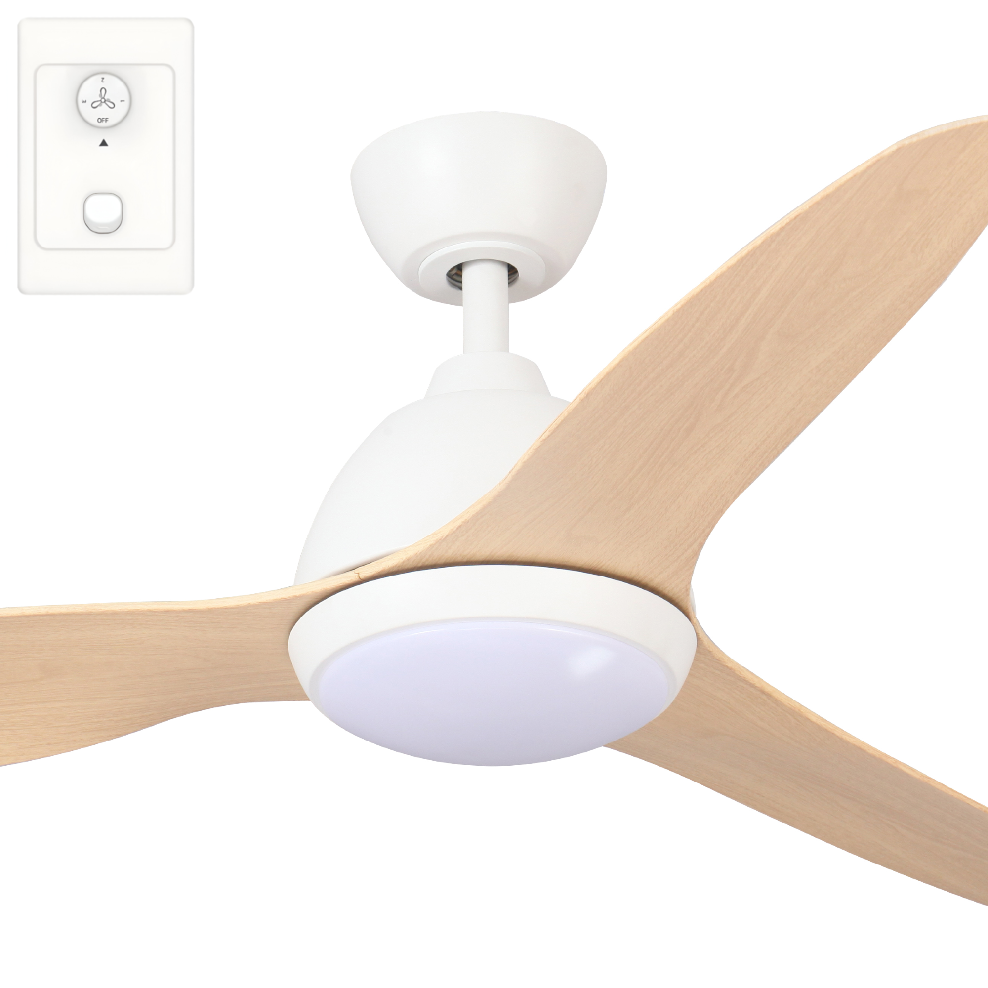 Fanco Breeze 52" AC Ceiling Fan With LED Light and Wall Control