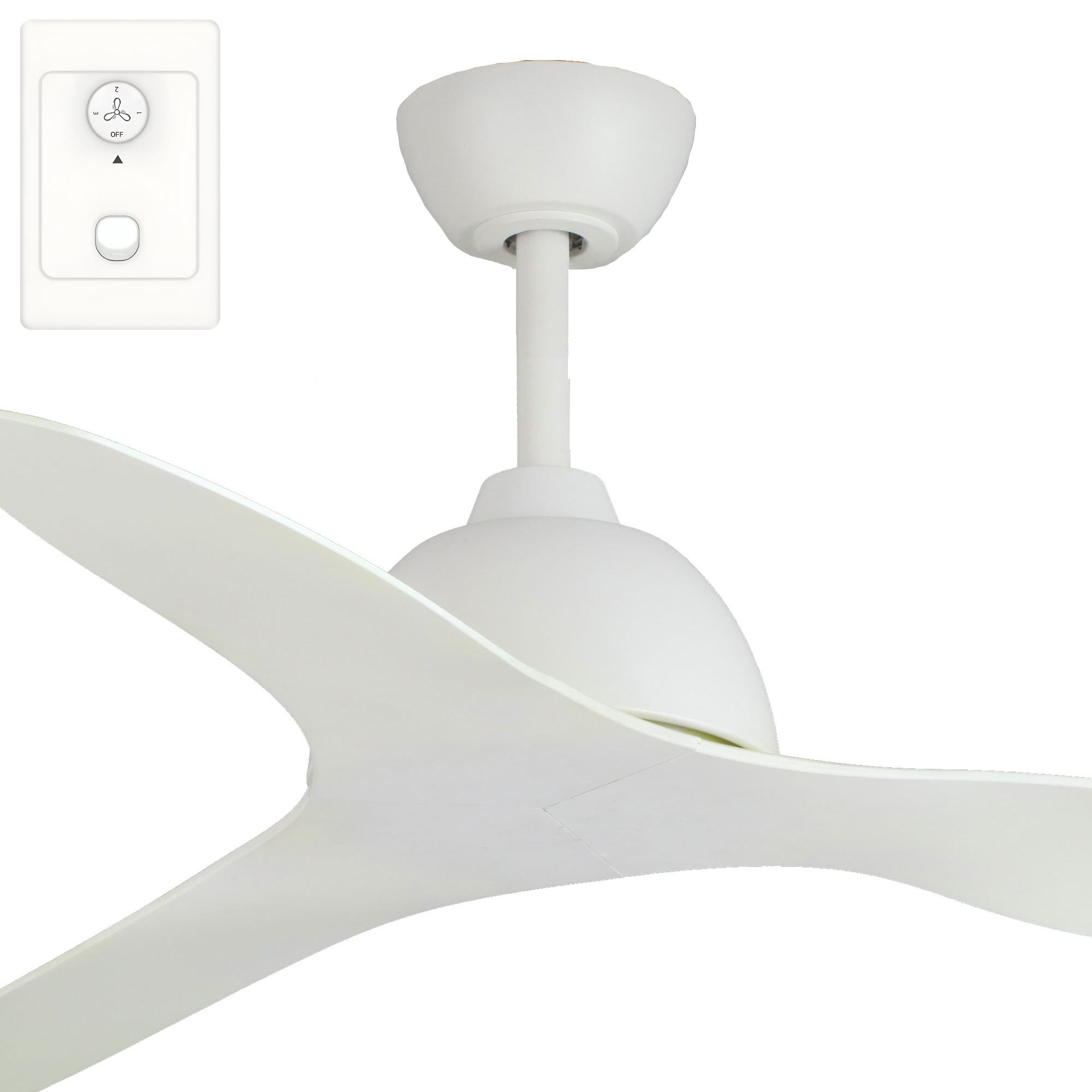 Fanco Breeze 52" AC Ceiling Fan with Wall Controller