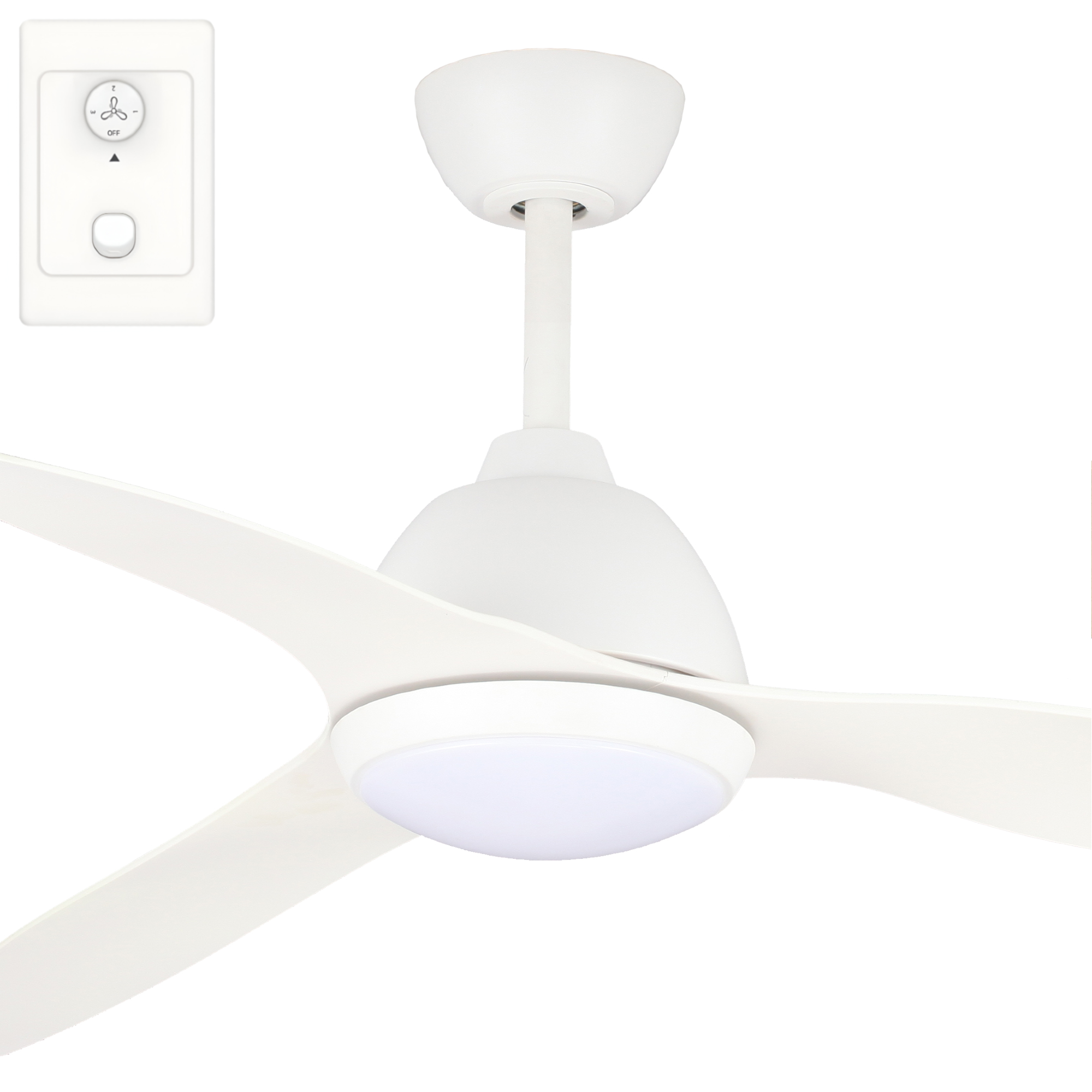 Fanco Breeze 48" AC Ceiling Fan with LED Light and Wall Control