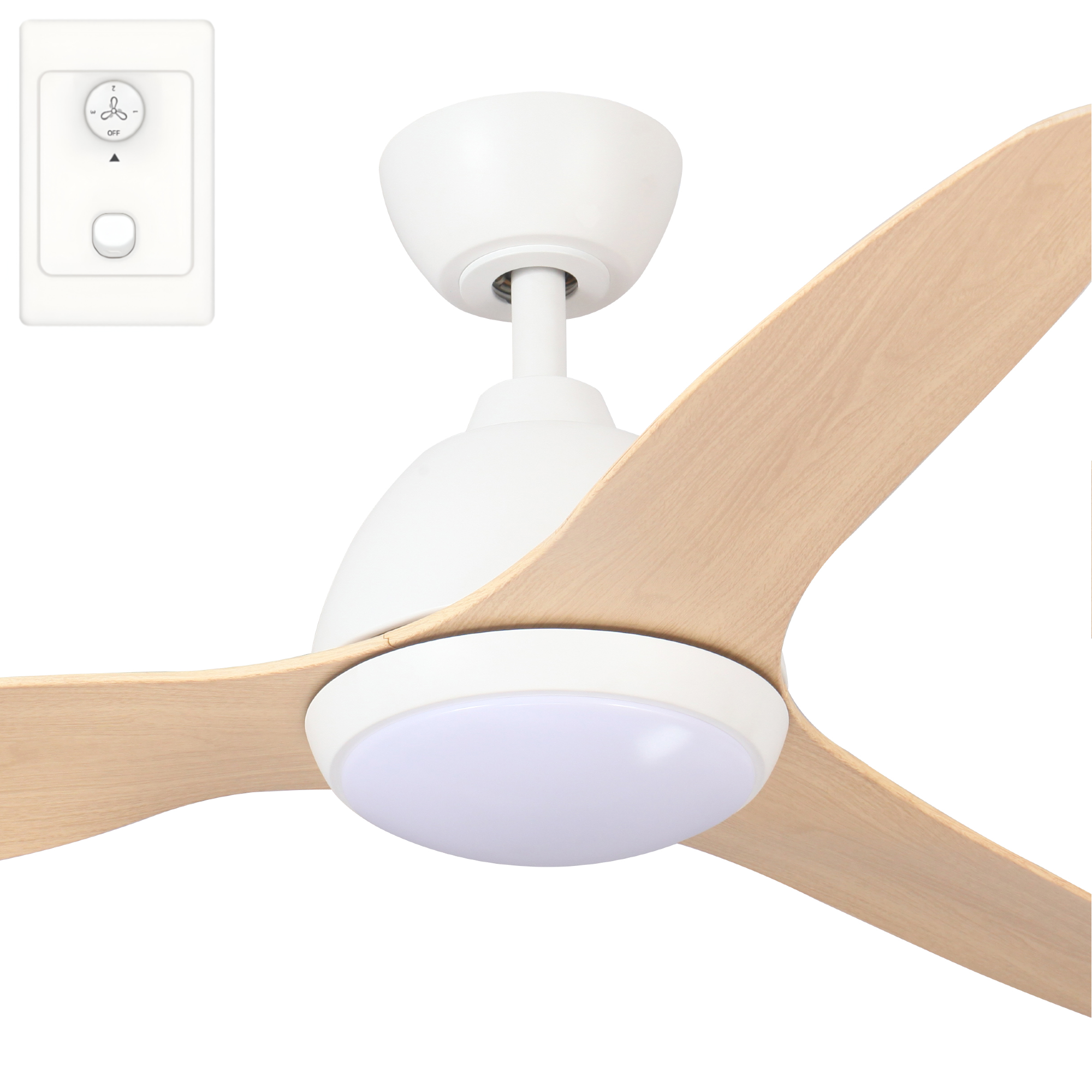 Fanco Breeze 48" AC Ceiling Fan with LED Light and Wall Control
