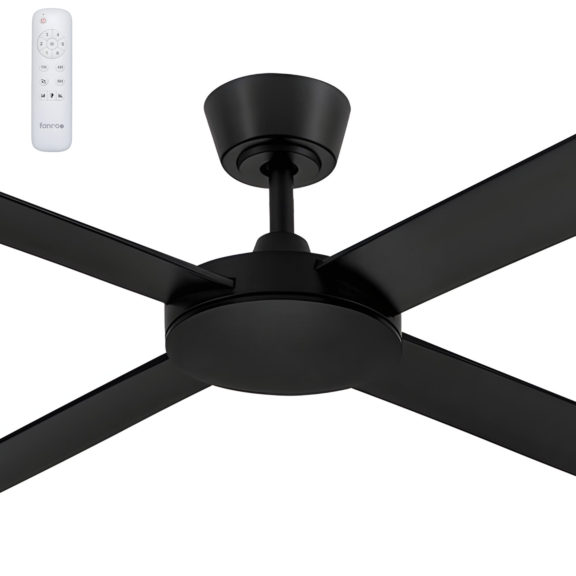 [291747] Fanco Eco Silent Pro 56" DC Ceiling Fan with Remote (BLACK)