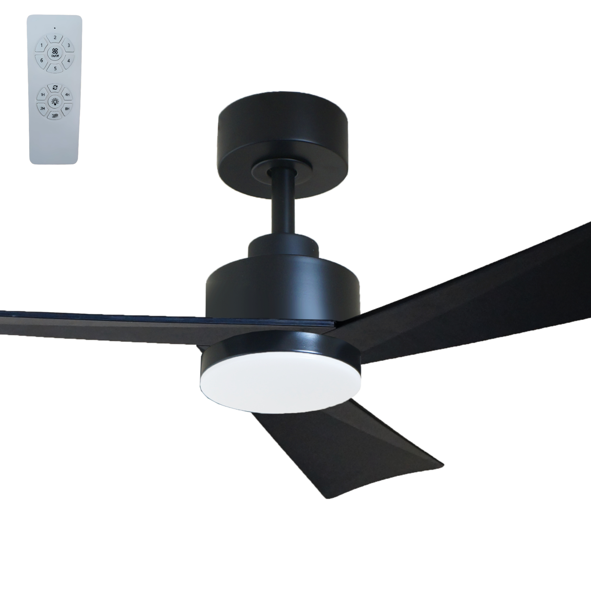 [283815] Vencha Bronte 52" DC Ceiling Fan with 20W CCT LED Light and Remote (BLACK)