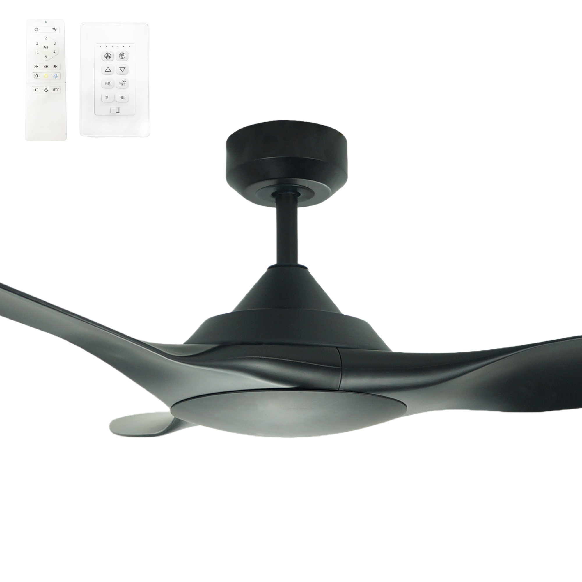 [288070] Vencha Raven RWS 52" DC Smart Ceiling Fan (BLACK)