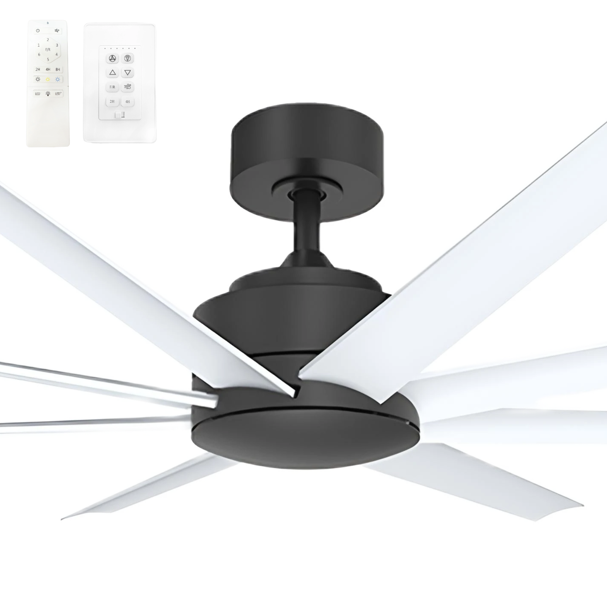 Vencha Titanic RWS 72" DC Smart Ceiling Fan with Black Motor and Tricontrol