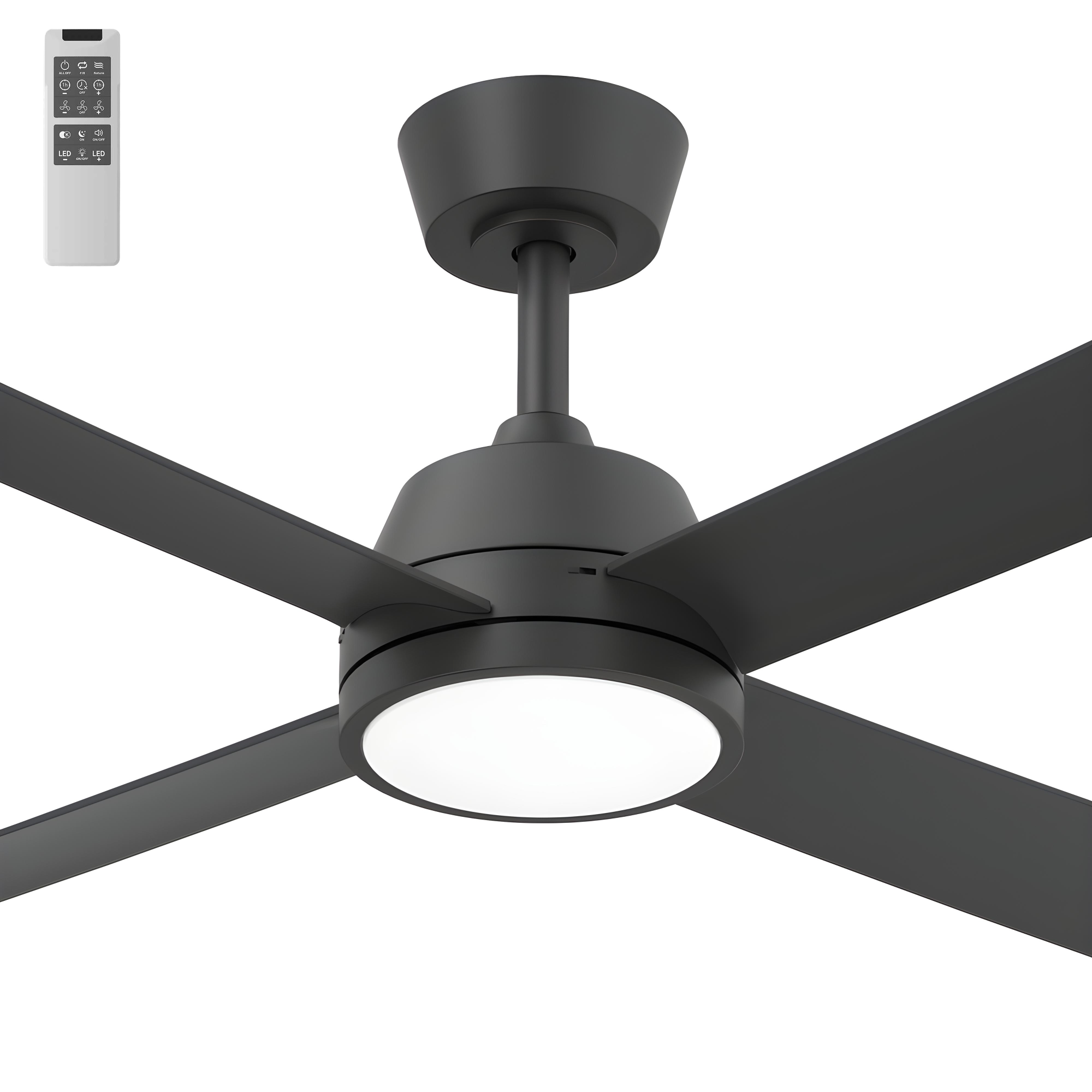 Vencha Bronco 52" DC Ceiling Fan with LED Light and Remote