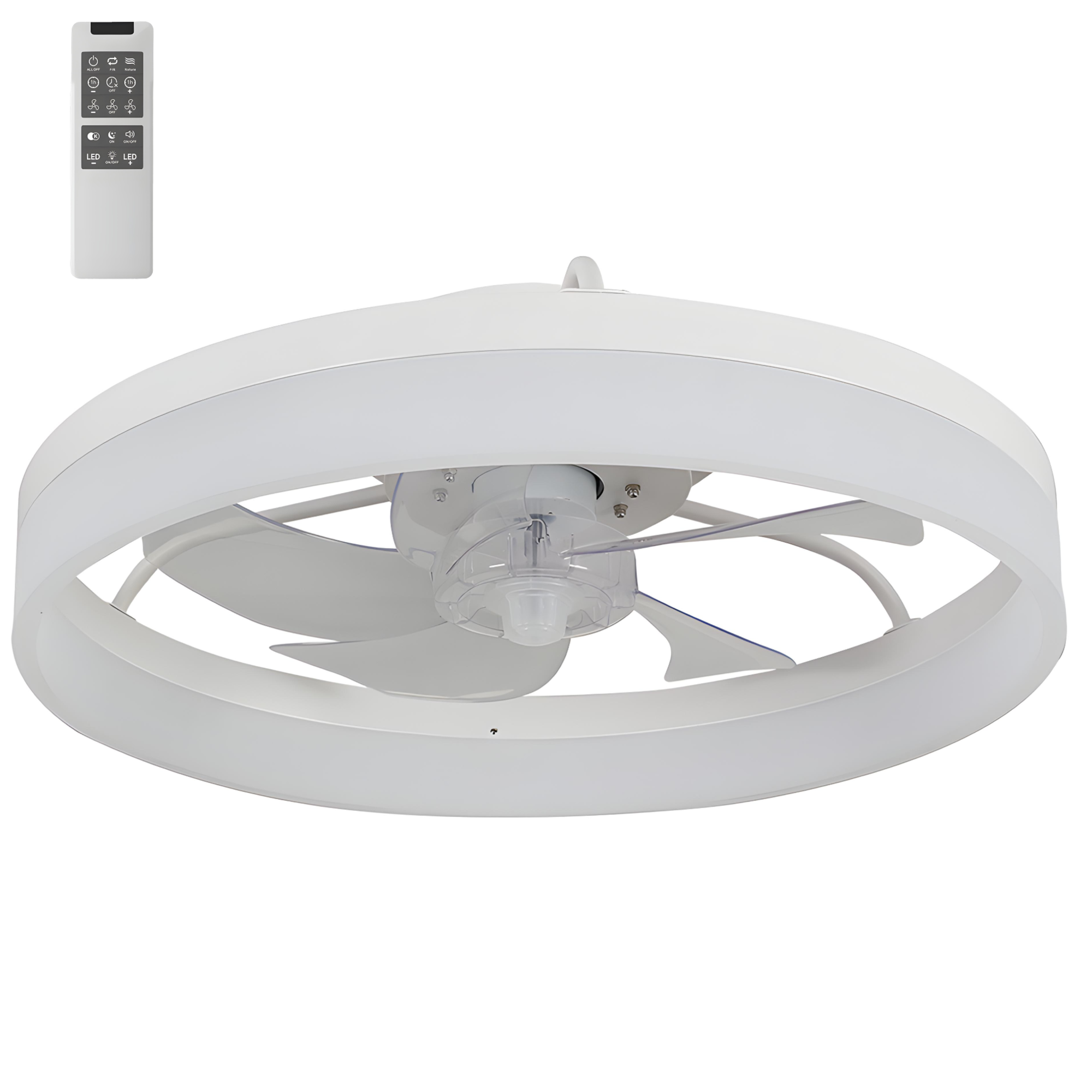 Vencha Tron High Airflow 20” DC Indoor Ceiling Fan with Tunable LED Light and Remote