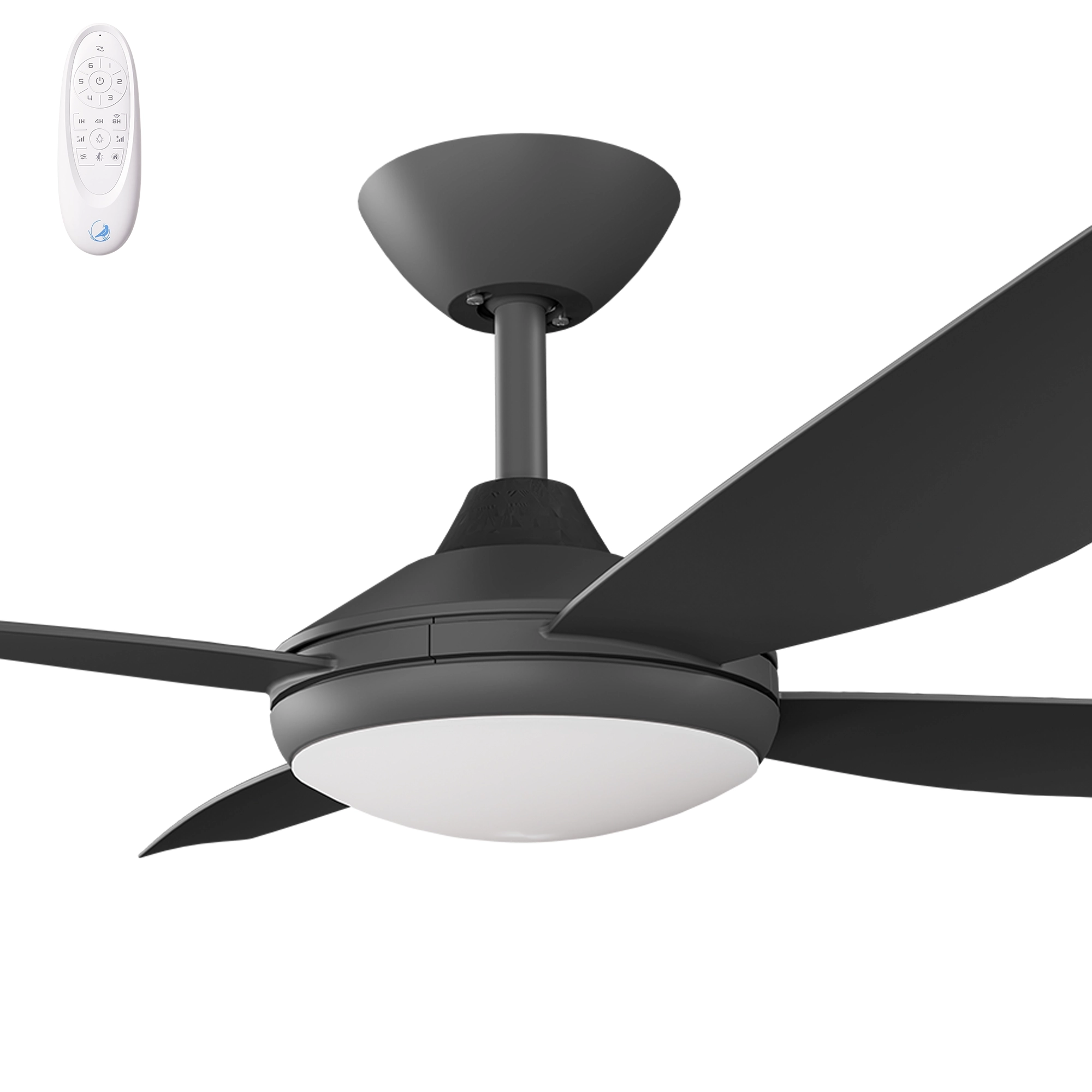 [286288] Calibo Vanga 48" DC Smart Ceiling Fan with LED Light and Remote Control (BLACK)